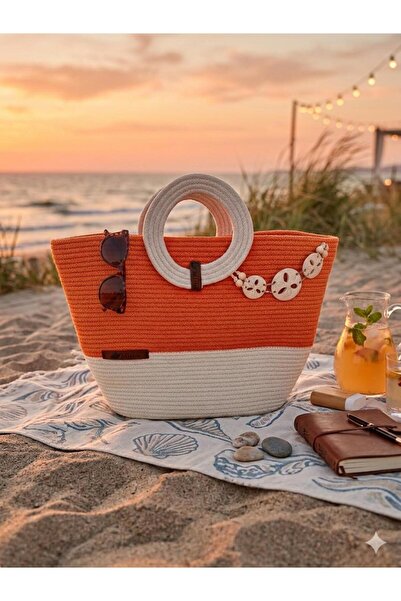 Rora Premium Γυναικεία Τσάντα Παραλίας Μεγάλου Μεγέθους – Πλεκτή Ψάθινη Καλοκ...