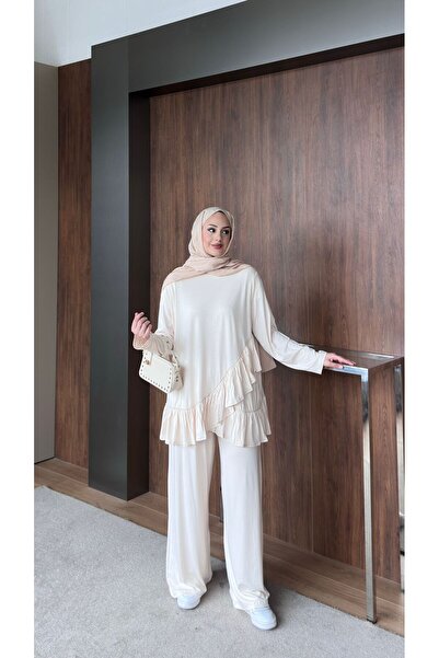 vikitekno Premium Viscose Tiril Tiril Women's Double Set