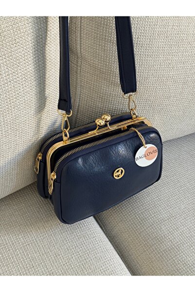 BAGLOVİS Γυναικεία τσάντα ώμου με κλιπ, πολλαπλών θέσεων, με φερμουάρ, καθημε...