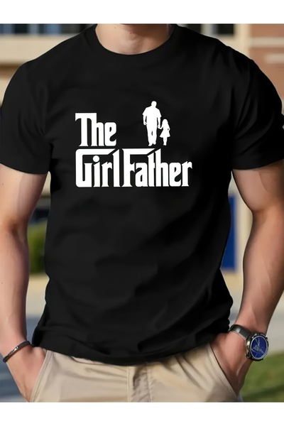 yiou trendy clothing تي شيرت رجالي مطبوع عليه تصميم مميز بعبارة "The Girl Fat...
