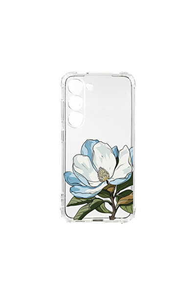 bestcase Husă antișoc pentru Samsung Galaxy S21 FE, Floral - Magnolie Albastr...