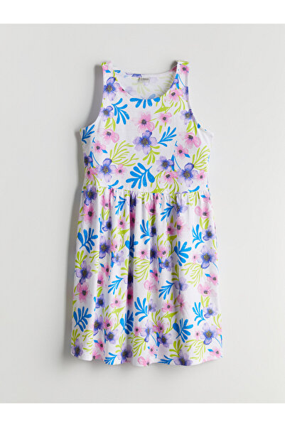 LC Waikiki Rochie de fete cu imprimeu floral și guler rotund