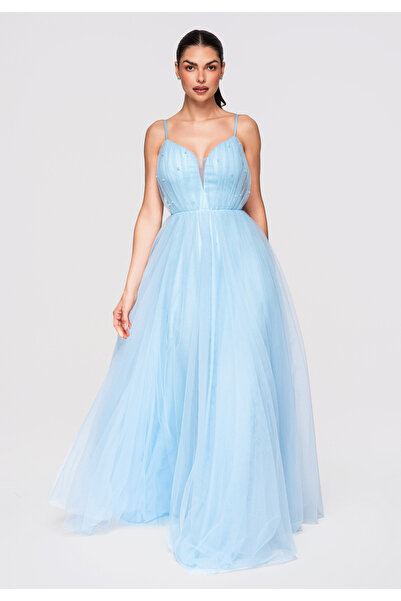 Larica OMBRE Women's Elegant Maxi Dress LA-OM-DLR334 Blue