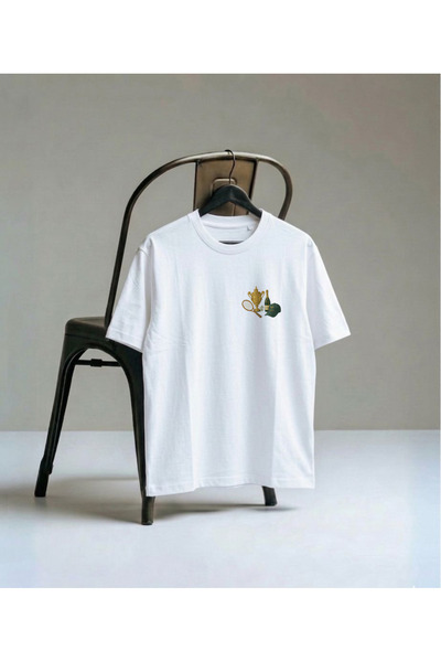 LORVEX Ψηφιακό μπλουζάκι με πλαϊνή στάμπα Unisex Oversize για ενήλικες Βαμβακ...
