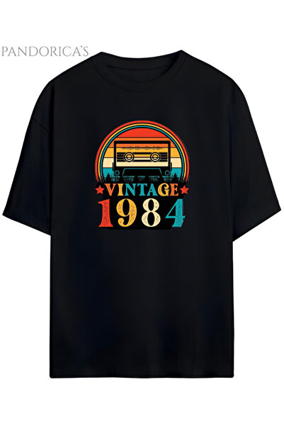 Grafftee Clothing Pandorica's Vintage 1984 Birth Year Printed Retro Design Se...