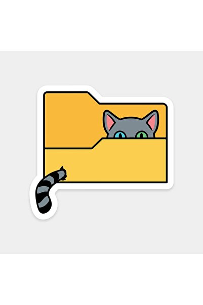 The Sticker Story. Cat Sticker in the Folder