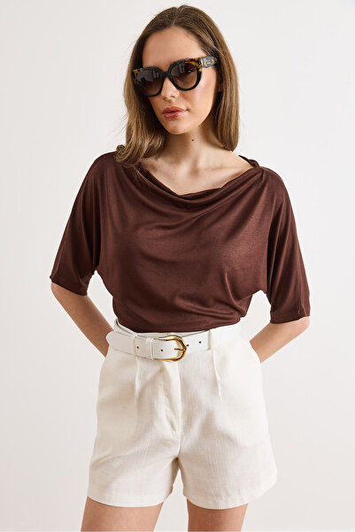 Olalook Μπλούζα - Καφέ - Κανονική εφαρμογή