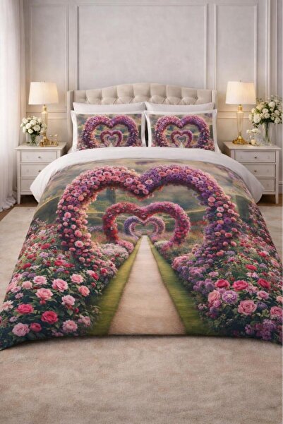 Çeyiz Diyarı Σετ Παπλωματοθήκης Amora 5D Printed από 100% Βαμβάκι