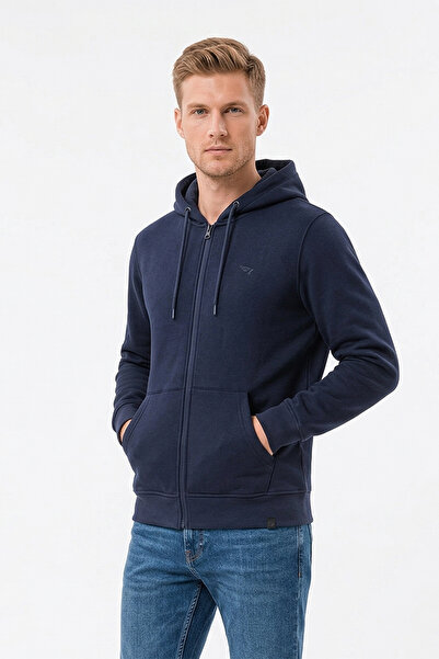 REMSA Jachetă cu glugă pentru bărbați, model 7095, bleumarin