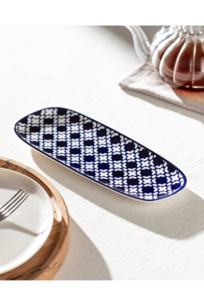 Madame Coco Rêve Bleu Pissenlit New Bone China Plate - Blue/White - 26 cm