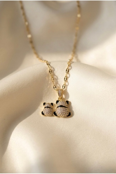 morbella Minimal Teddy Charm kadın Kolye | Paslanmaz Çelik | Kararma Yapmaz G...