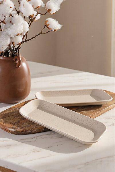 Keramika Ματ Κρεμ Πιάτο Καγιάκ Περγαμόν 26 εκ. 2 Τεμάχια 040