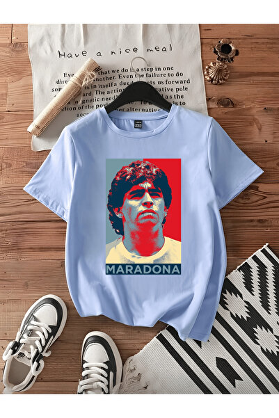 MAGORS Μαραντόνα Ντιέγκο Αρμάντο Βαμβάκι Τυπωμένο Κοντομάνικο Μπλουζάκι Κανον...