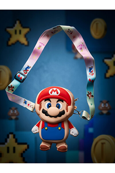 Bakmakistersen Mario Silikon Çanta – 3D Karakter Tasarımlı Renkli Mini Omuz Ç...