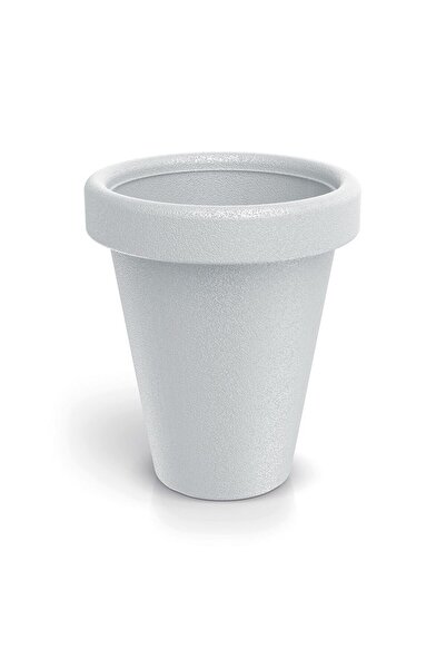 Prosperplast Ghiveci decorativ de flori, rotund, alb, 39x46 cm, 26.5 L, Origina