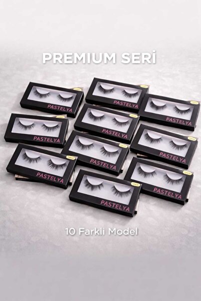 Pastelya Premium Takma Kirpik Seti – 10 Farklı Model, Doğal & Glam Görünüm