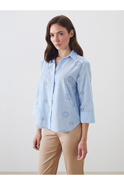LC Waikiki Bluză de damă tricotată ajurat cu broderie