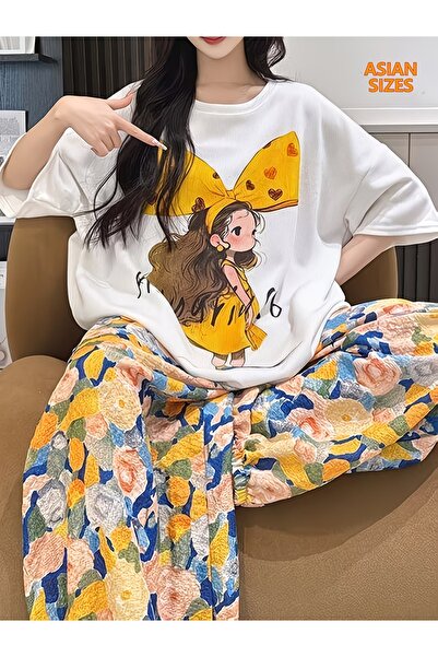 Toum Ρετρό Βίντατζ Κοριτσίστικο Μπλουζάκι με Γραφική Στάμπα, Ουνισέξ, Υπερμεγέθη