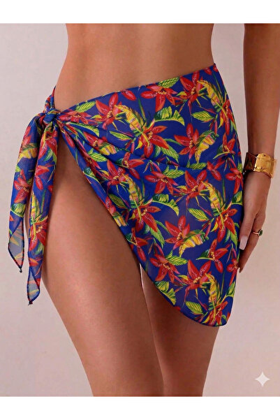 randevu Πολύχρωμο Μίνι Σιφόν Παρεό