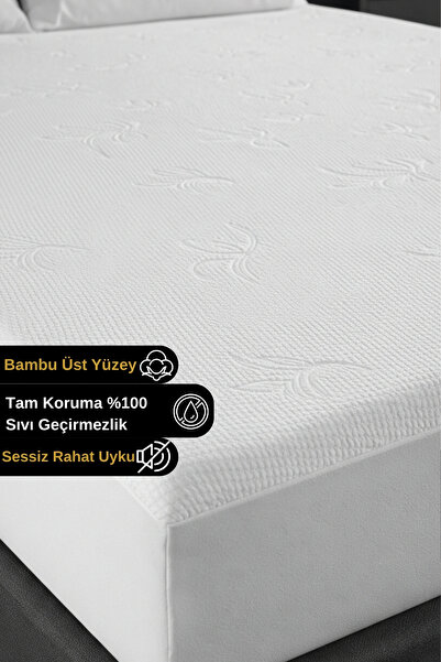 Sapphire Bamboo Liquid Waterproof Single Double Bed Mattress Protector Sheet Silent Fitted Full Edge