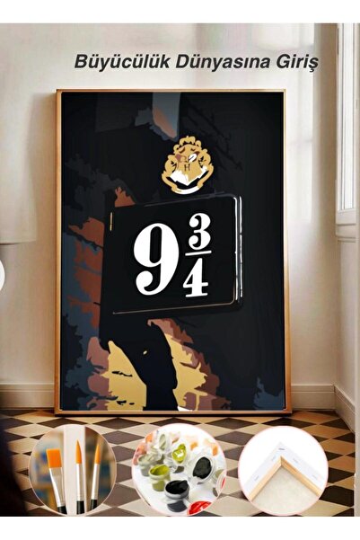TT ART Sayılarla Boyama 40x50 Cm Tuval Seti Fırça Boya+Çıtaya Gerili-Harry Po...