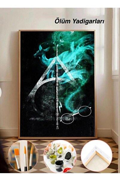 TT ART Sayılarla Boyama 40x50 Cm Tuval Seti Fırça Boya Dahil Çıtaya Gerili -H...
