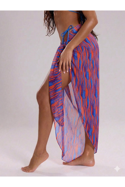 randevu Φούστα παραλίας με δεμένη κορδέλα και επιλογές χρωμάτων