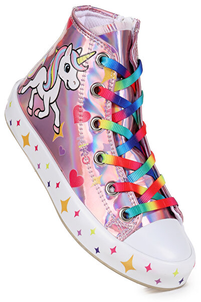 Kiko Kids Pantofi sport pentru fete cu fermoar Pames Unicorn