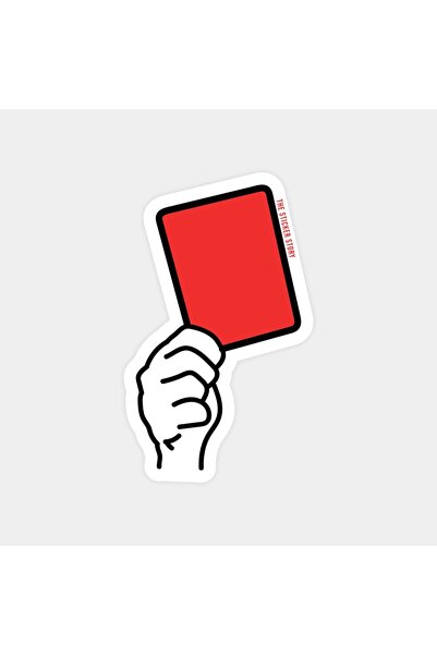 The Sticker Story. ملصق البطاقة الحمراء