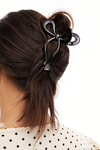 New Obsessions Μεγάλη αγκράφα από οξικό άλας με φιόγκο