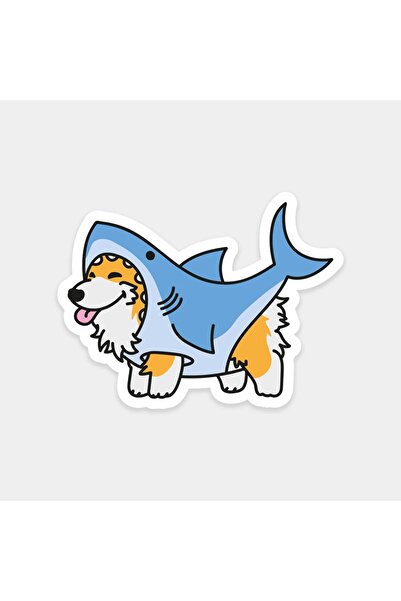 The Sticker Story. ملصق على شكل سمكة القرش