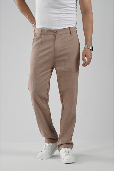 Butik Trend Biz Pamuklu Baggy Fit Keten Pantolon