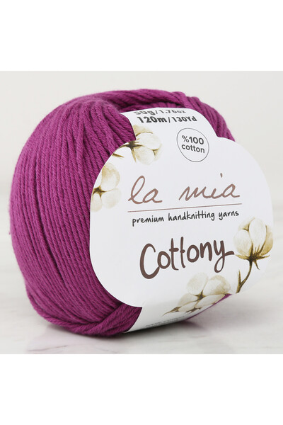 LA MİA YARNS La Mia pamučna ljubičasta pređa za ručno pletenje za bebe - L025