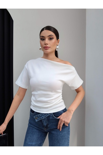 ESRAHELVACI Μπλούζα - Λευκό - Κανονική εφαρμογή