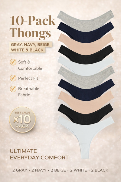 Yohannes Club Γυναικεία, βαμβακερά βασικά σλιπ τάνγκα, συσκευασία 10 τεμαχίων...