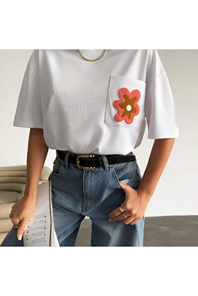 VHTMODA NAKİŞLI CEP TasarımLI Tshirt
