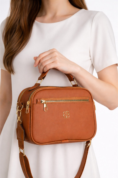 NEWISH POLO ACCESSORIES Γυναικεία τσάντα χειρός και ώμου με λουράκι χιαστί 3 ...