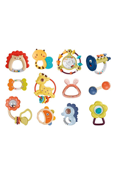 Goodway - Baby Rattle Toy 12 Pc Set For Newborns - Animal Design