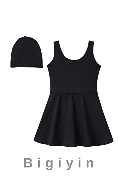 bigiyin Μαύρη φούστα Παιδικό μαγιό με κολάν Παιδικό μαγιό για πισίνα Μαγιό θα...