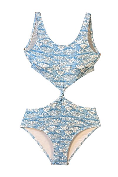 LOOK ME Modern Design Cut-Out Knot Detailed Girls' Swimsuit