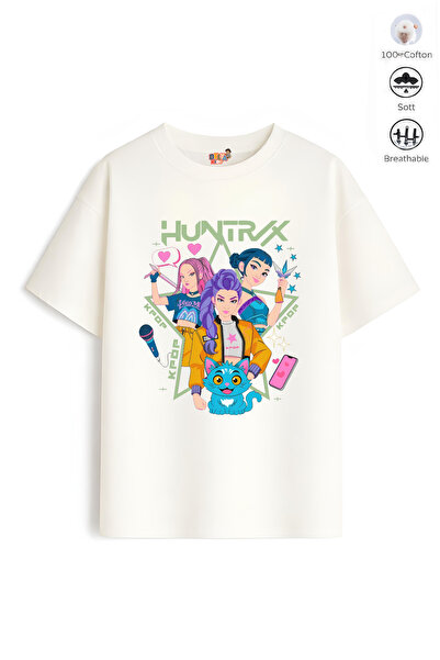 Belya Kids Wear تي شيرت بناتي كامل الحجم بتصميم هون 13 مقاس كبير