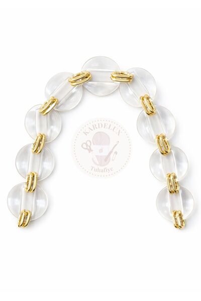 Kardelux Ακρυλική αλυσίδα για τσάντα-Λαβή-Ιμάντας-40εκ.-Ιμάντας ώμου για τσάντα