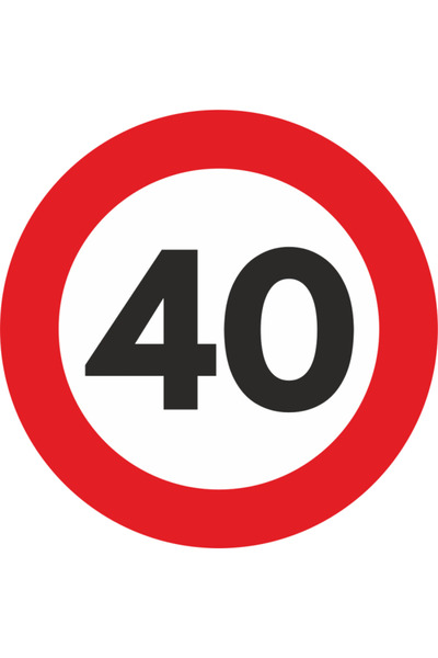 Avex Reflectorizant " Limită de viteză "   Autocolant – 40 km/h
