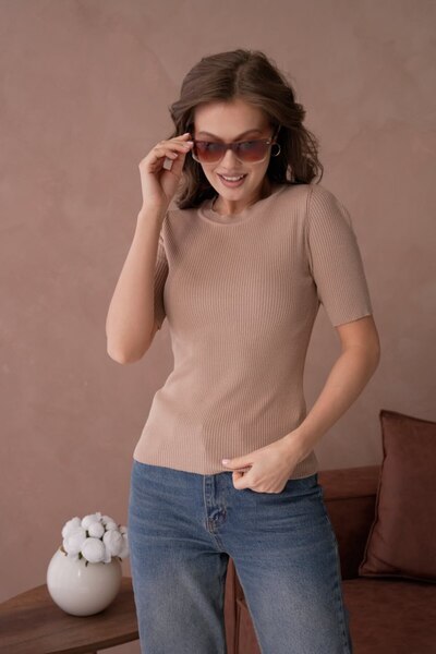 Noi Belis Basic Crew Neck Knitwear Blouse Ss26Bz0133