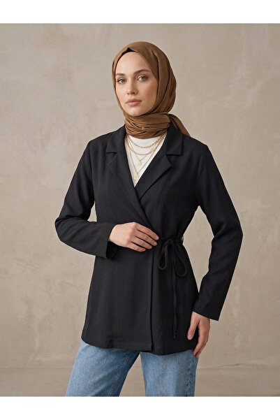 Lunsera Store سترة برباط جانبي-أسود
