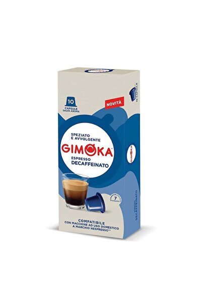 Gimoka Κάψουλες Espresso Soave Ντεκαφεϊνέ — Συμβατές με Nespresso, 10 Κάψουλες