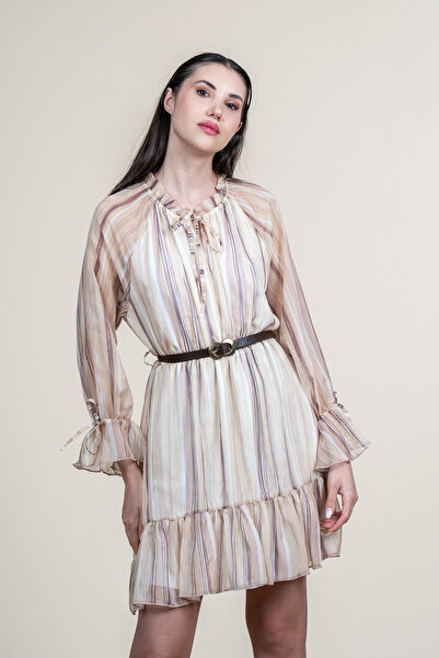 MissVina Φόρεμα από τούλι και σιφόν με ζώνη 50383