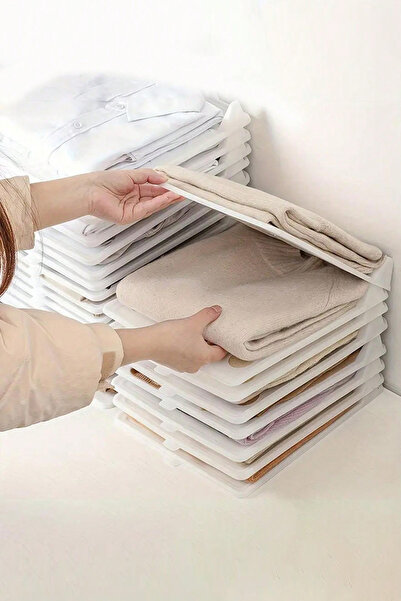 ATA HOME 8 τεμάχια πρακτικά διαχωριστικά ράφια ντουλάπας για πουκάμισα, μπλου...