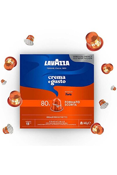 LavAzza Εσπρέσο Κρέμα & Γκούστο Φορτέ Κάψουλες Συμβατές με Nespresso 80 τεμάχια