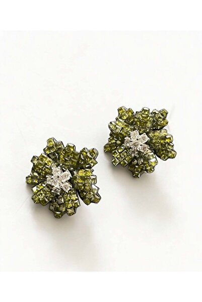 LABELRM Peridot Bloom Statement Earrings